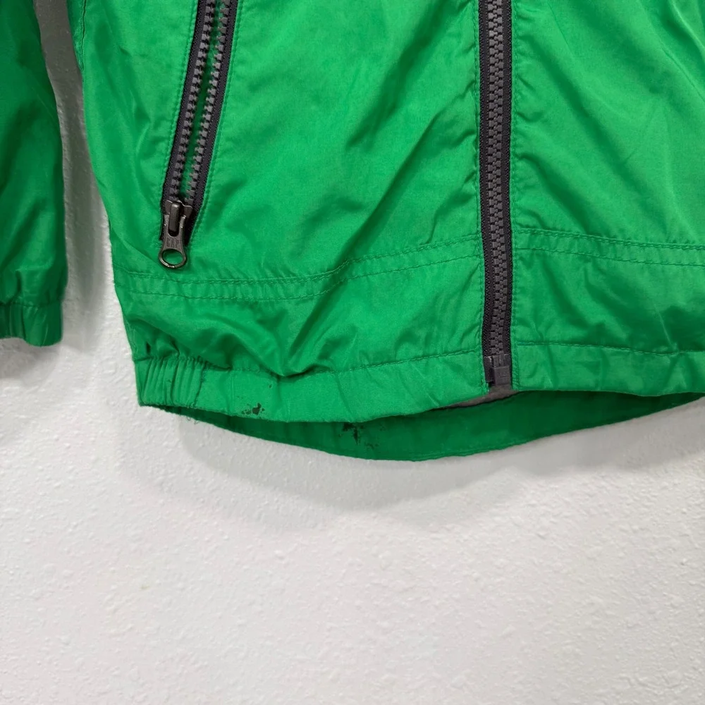 Gap Kids‎ Green Hooded Windbreaker Jacket Zip Up Jersey Lined XS 4-5 Regular